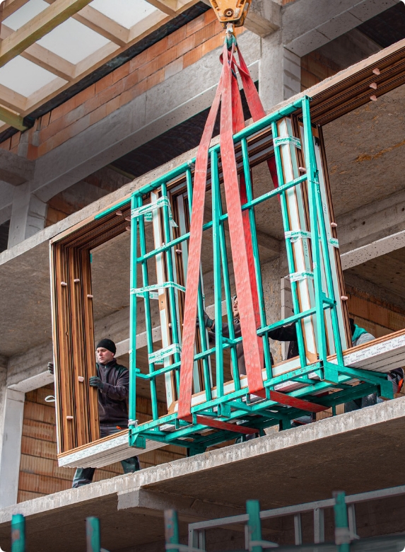 Rama okienna na wysięgniku