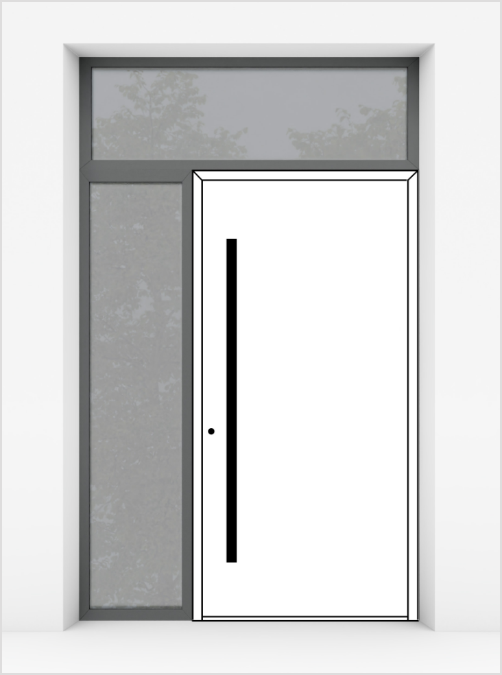 Schemat naświetla w drzwiach Harmony po lewej stronie i u góry